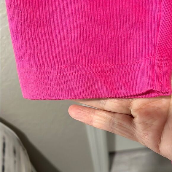 Quacker Factory Fuchsia Sweater Set  with Beaded Trim Runs Big - Picture 5 of 8